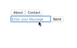 Typing in the text field on the Contact Tab, clicking to the About Tab, and clicking pack to the Contact Tab where the text field still has the same content